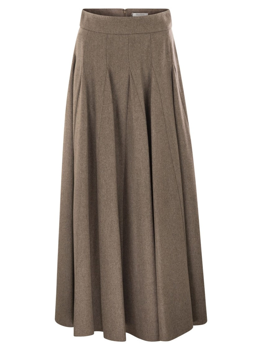Max Mara Bellico1234 - Wide Wool Felt Skirt