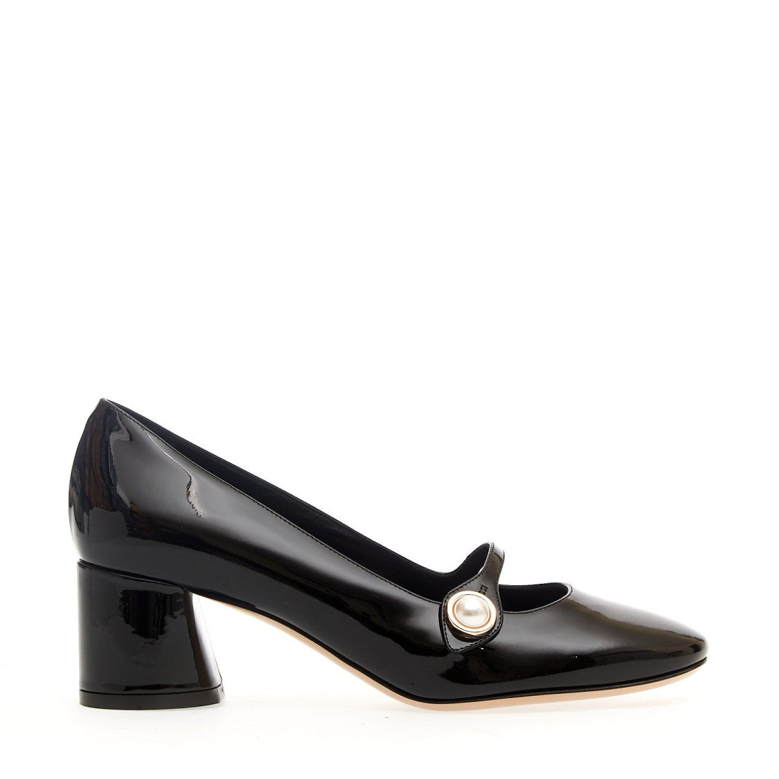 Casadei Mary Jane Black Patent Heel 50mm
