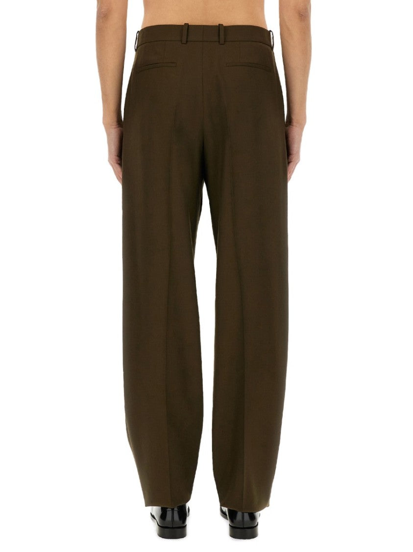 Saint Laurent Pleated High Waist Wide Pants