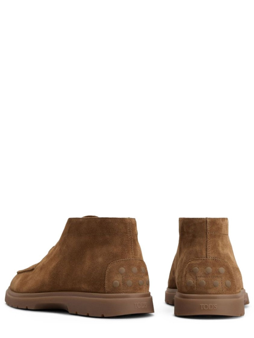 Tod's Mid-Top Shoes In Soft Suede Calfskin