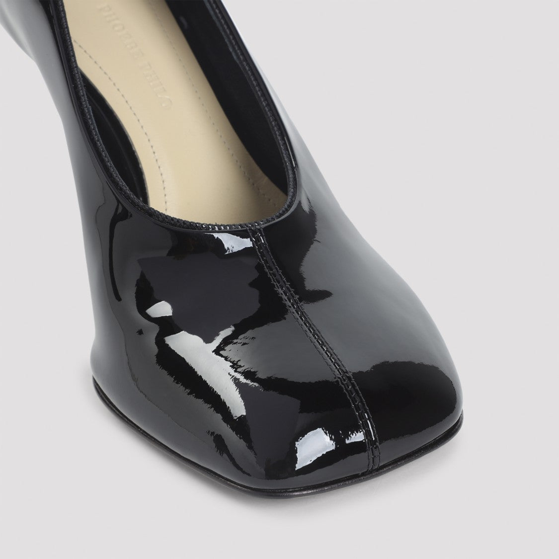 Phoebe Philo Black Calf Leather Soft 90 Pumps With Bold Stiletto Heel