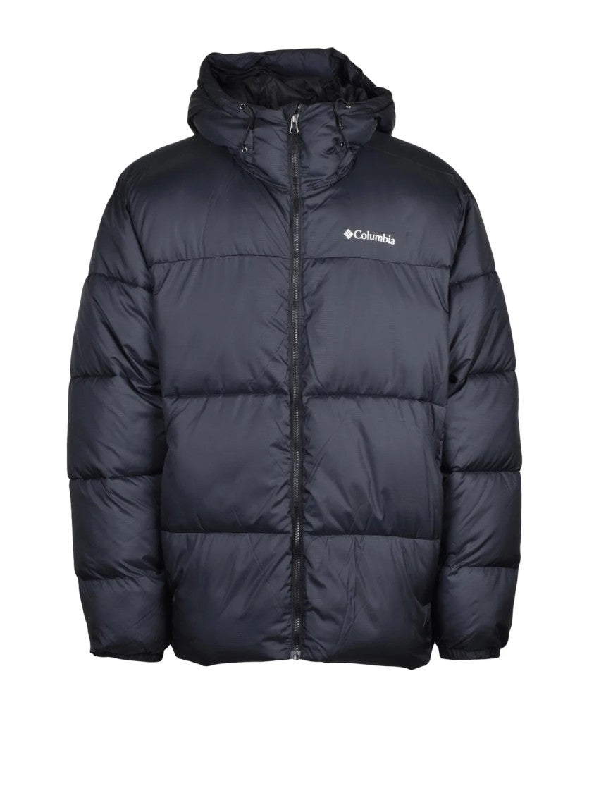 Columbia Black Hooded Padded Polyester Down Jacket
