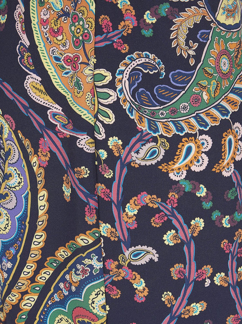Etro Multicolour Comfortable Fit Polyester Blend Trousers