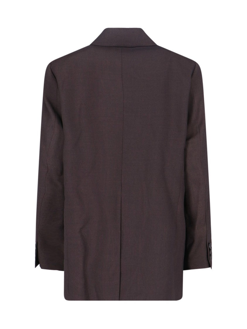 Low Classic Single-Breasted Blazer – Brown