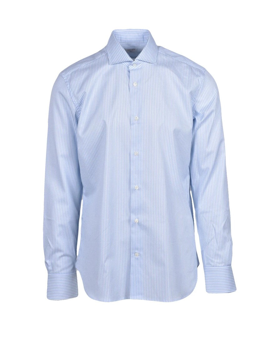 Borsa Light Blue Pinstripe Cotton Shirt