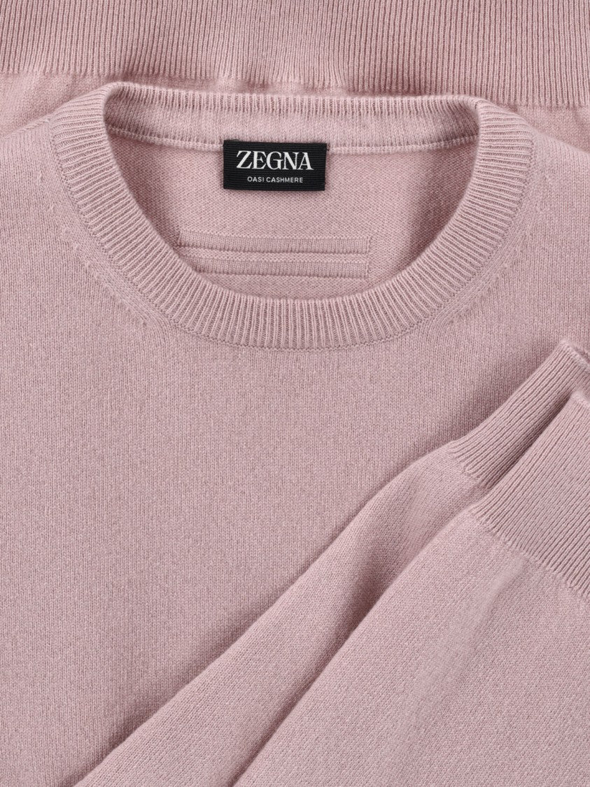 Zegna Crewneck Sweater – Pink