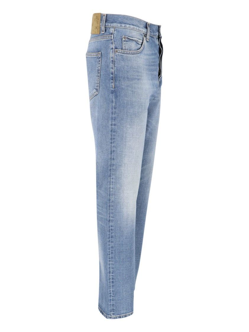 Haikure Blue Blake Mid-Rise Straight Denim Jeans