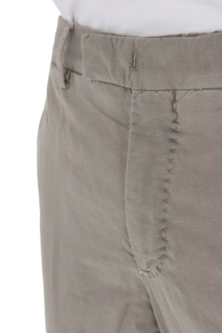Pt Torino Master Fit Cotton-Linen Trousers