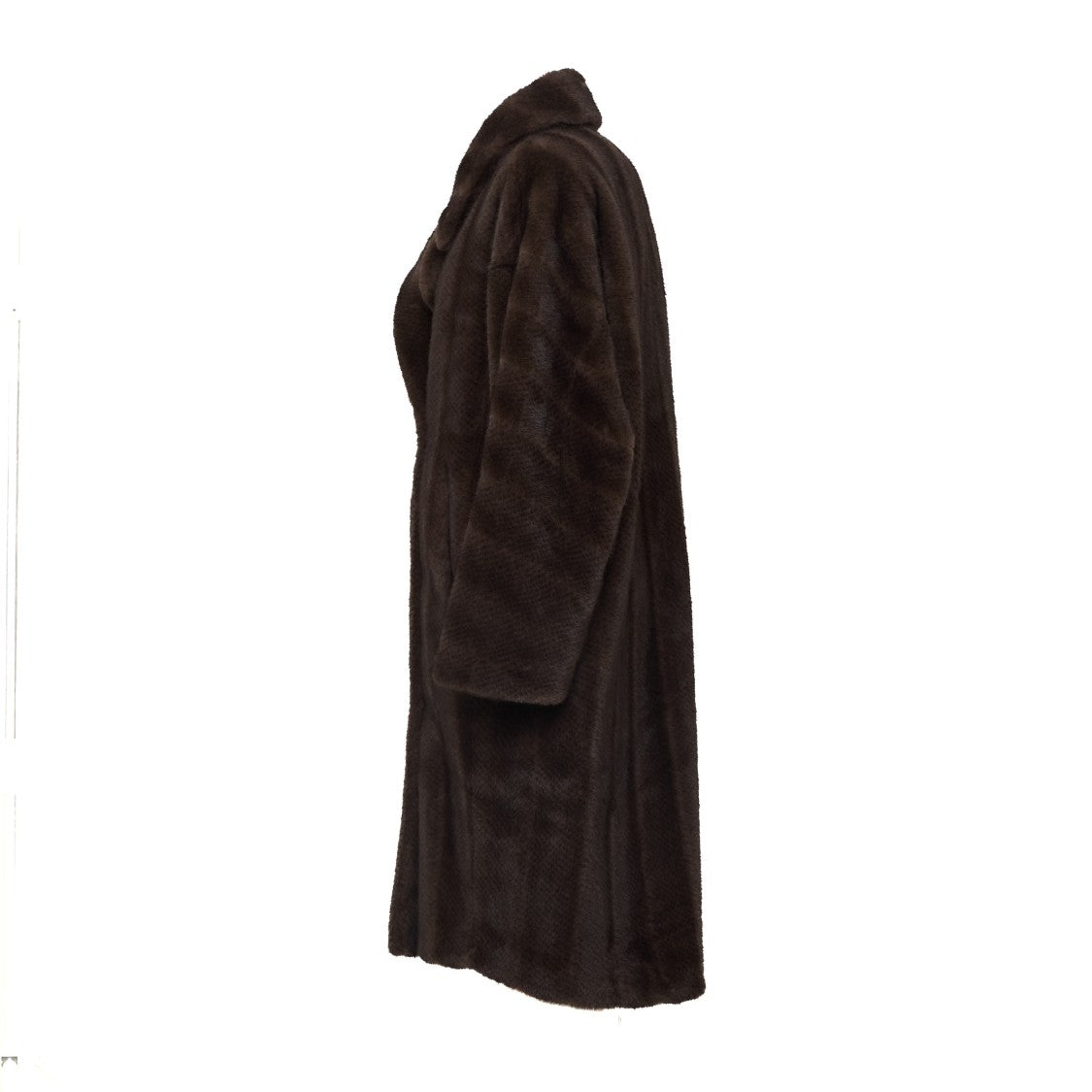 Sword Long Double-Breasted Fake Fur Coat