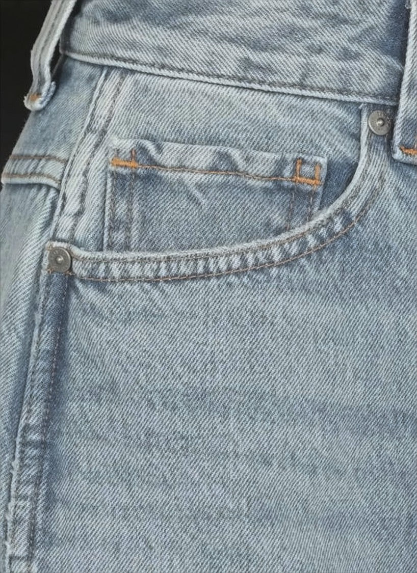 Khaite High-Waisted Light Blue Denim Pants With Vintage Appeal