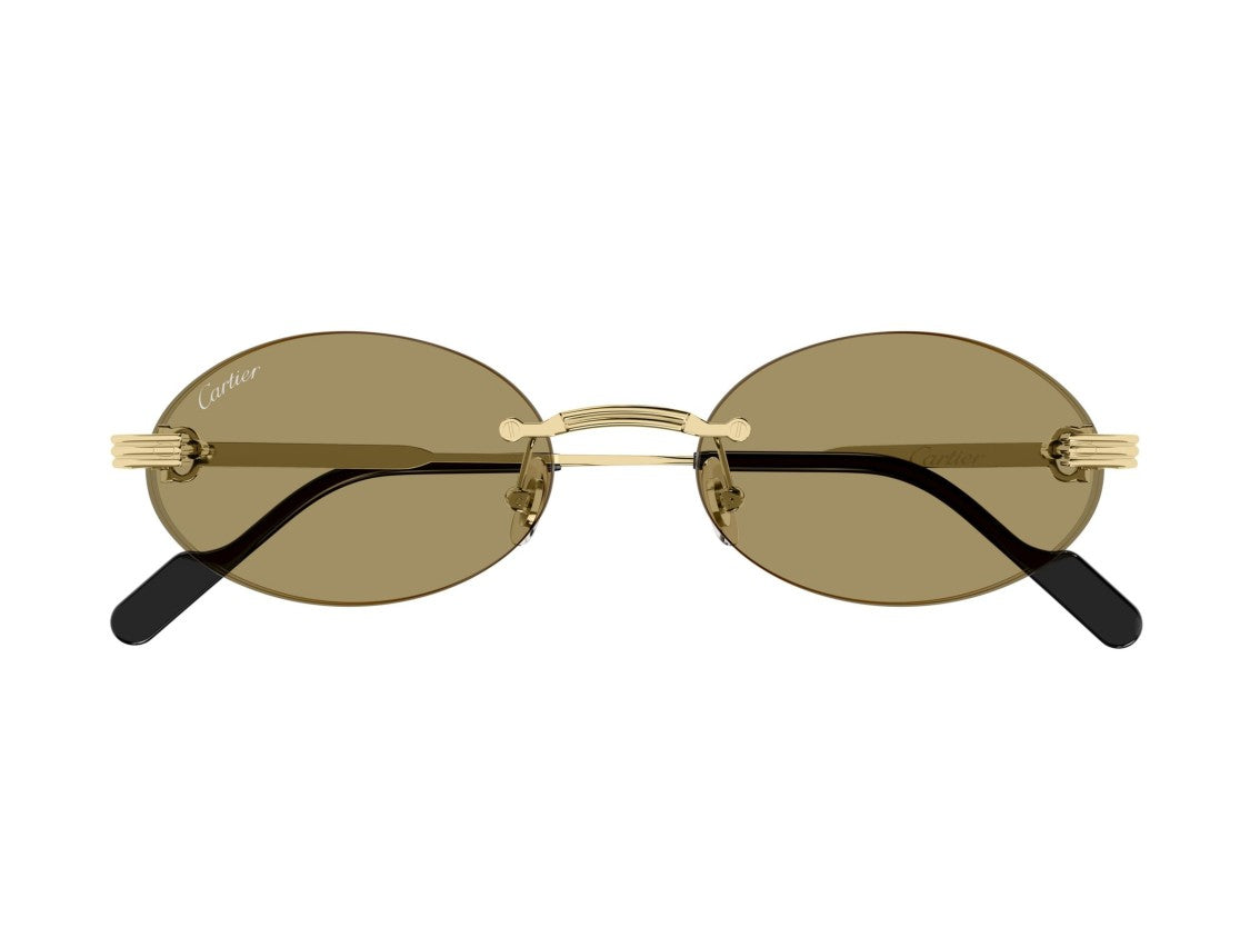 Cartier Gold Ct0615s Rimless Round Sunglasses