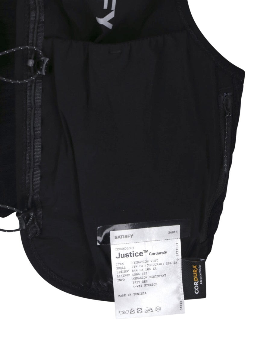 Satisfy Black Hydration Vest Multiple Pockets Jacket