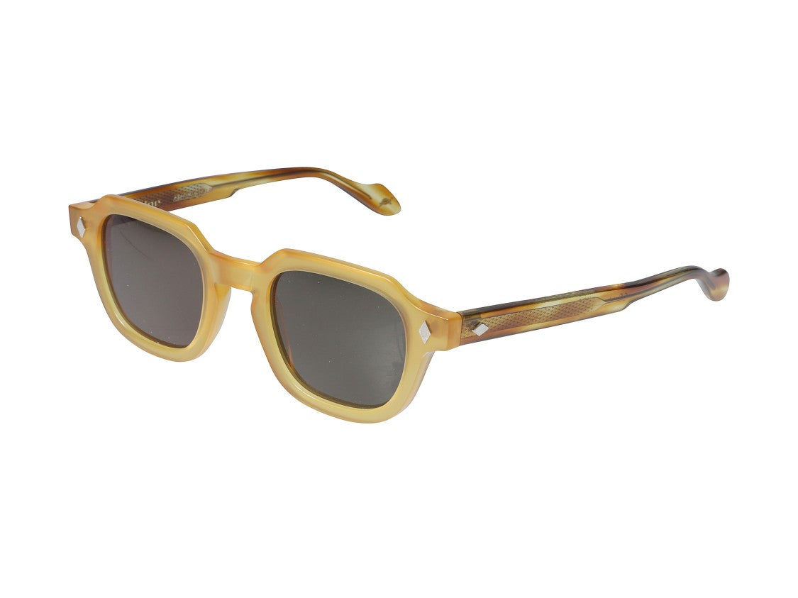 Kador Amber Turbot Translucent Geometric Sunglasses