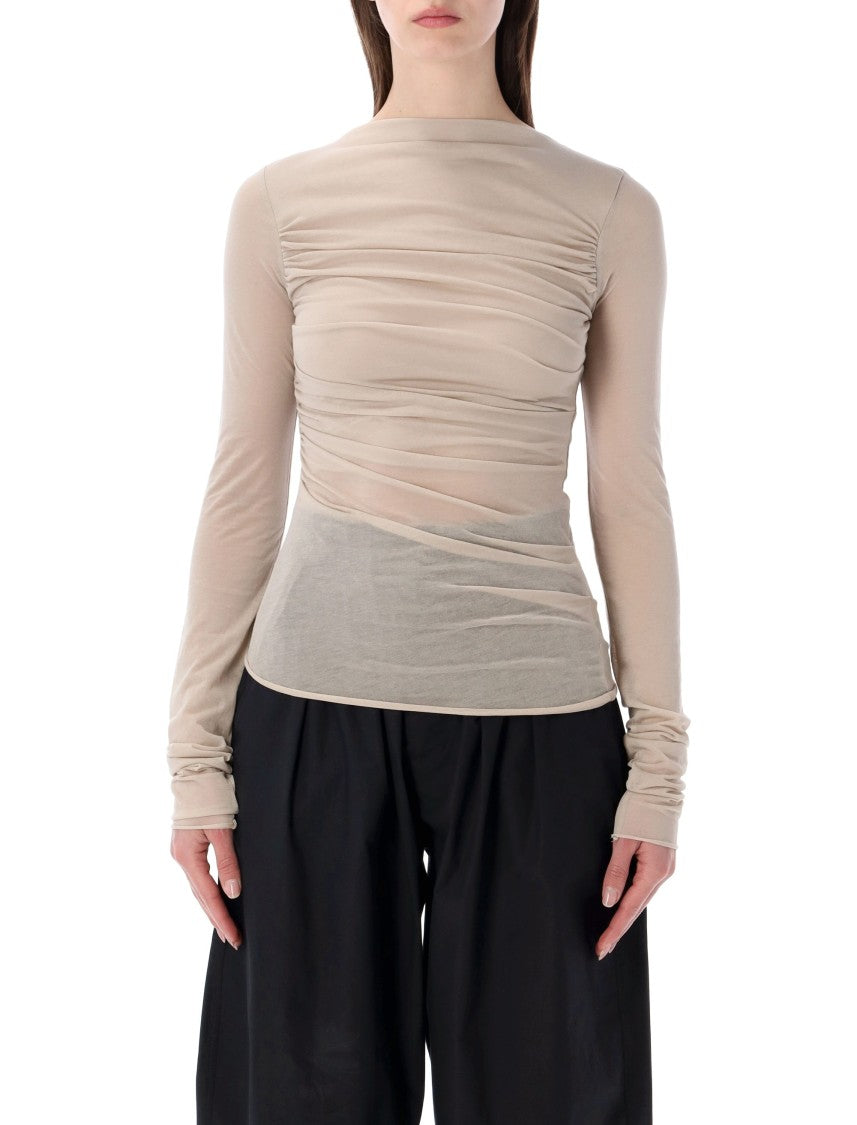 Soeur Gaia Draped Long-Sleeve Top