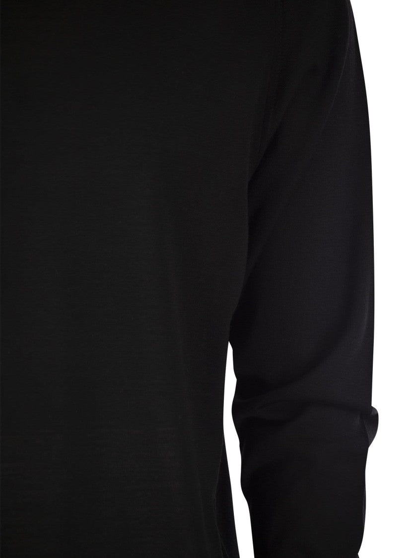 Fedeli Crew-Neck Sweater In Superfine Virgin Wool