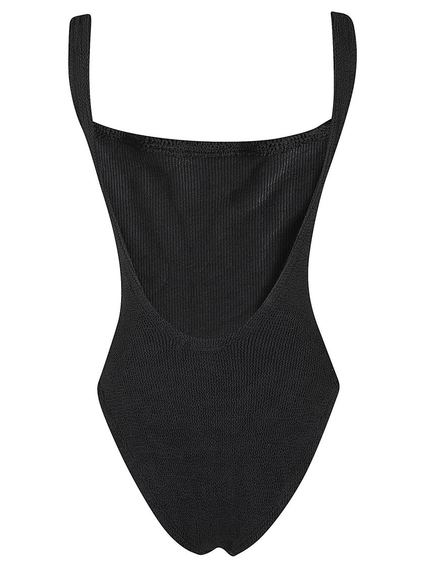Hunza G Square Neck One-Piece Swimsuit With Deep U-Back