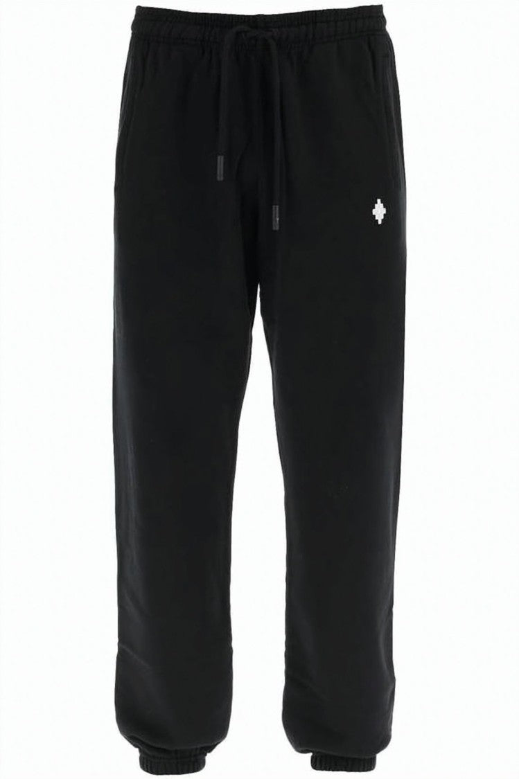 Marcelo Burlon Relaxed Fit Black Jogger Pants With Adjustable Waistband