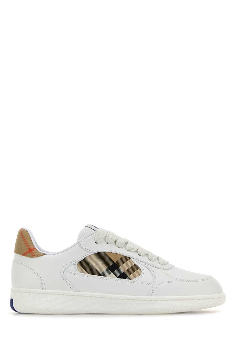 Burberry White Leather Terrace Sneakers