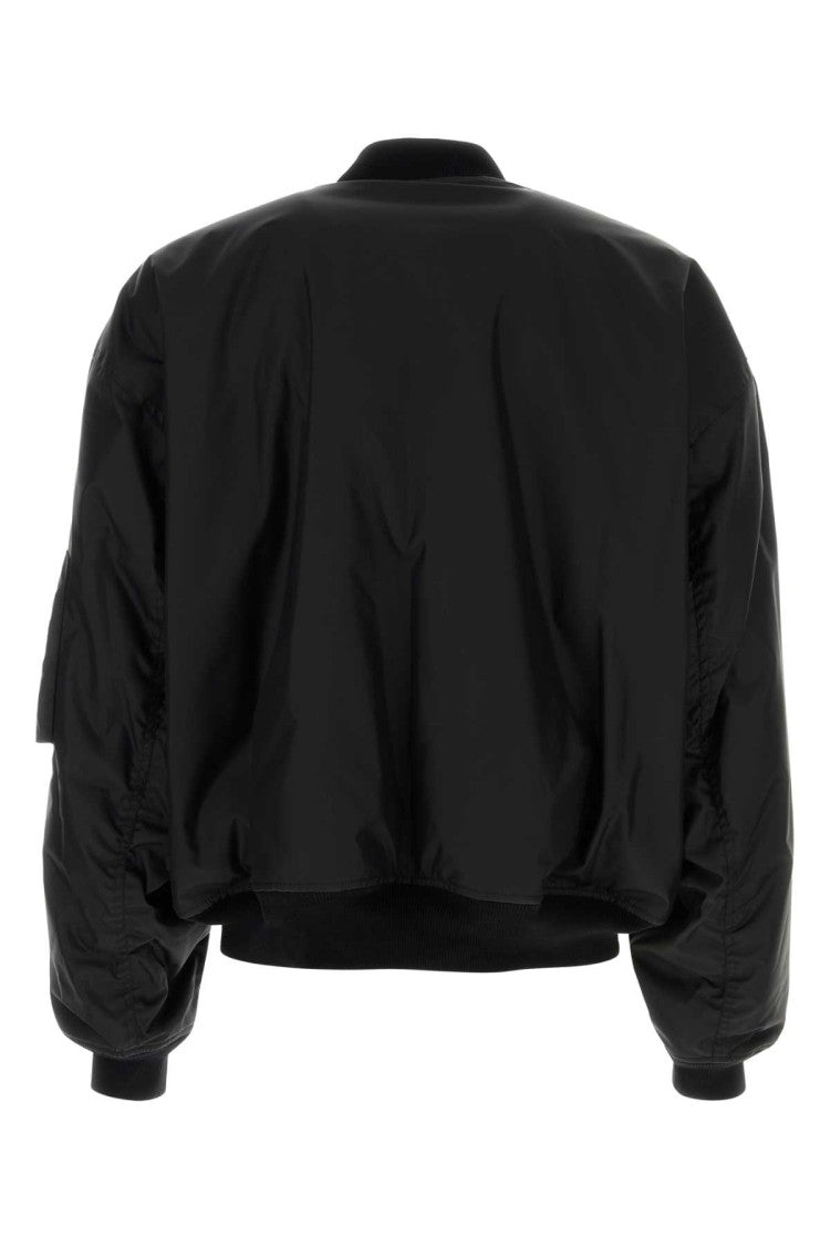 Balenciaga Black Nylon Bomber Jacket