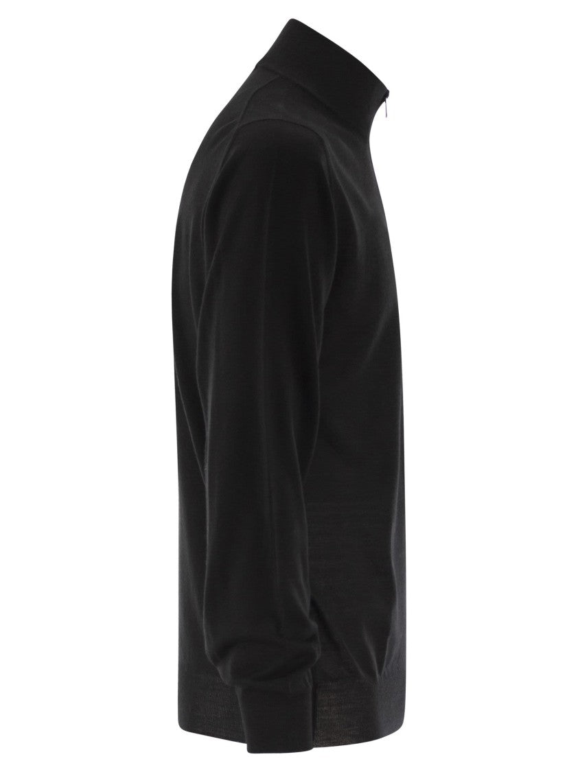 Fedeli Favonio - Superfine Wool Half-Zip Sweater