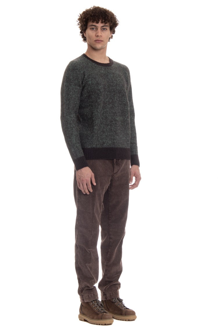 Drumohr Brushed Wool Crewneck Sweater