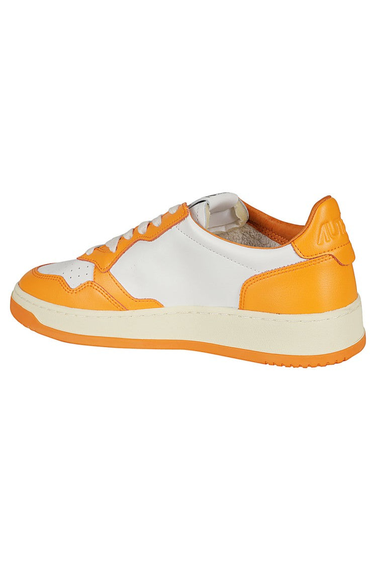 Autry Medalist Low Sneakers With Signature Orange Accents