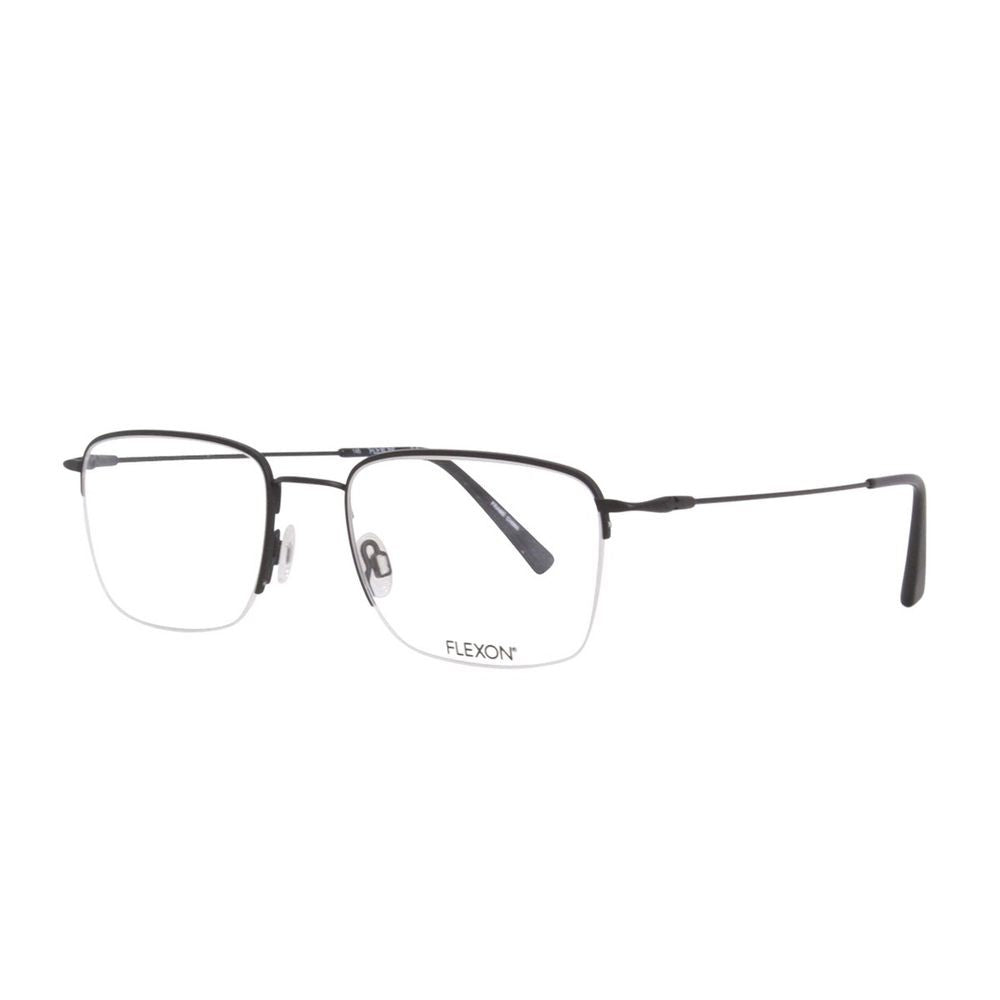 Flexon H6041 Rectangular Black Titanium Frame With Design