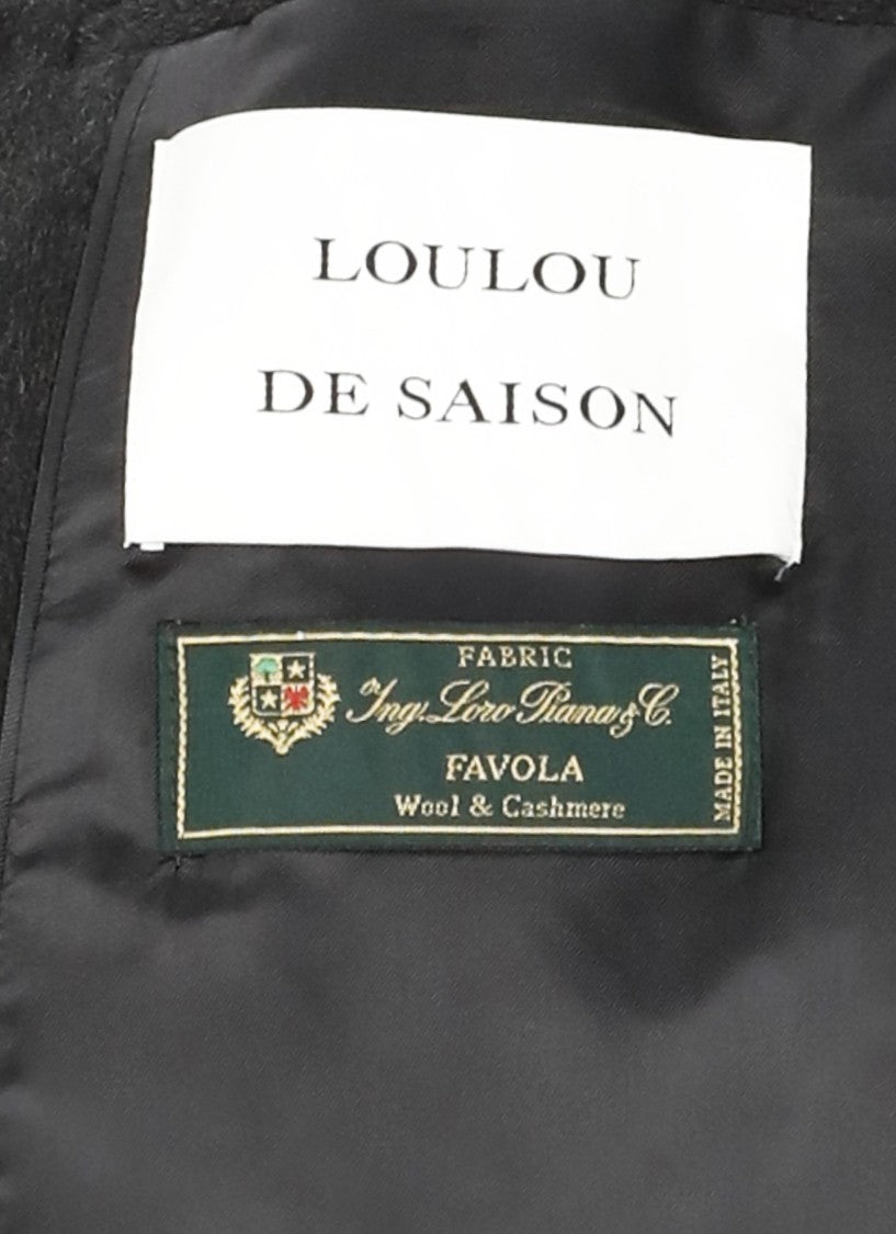 Loulou De Saison Wool Double-Breasted Rosco Coat With Peak Lapel