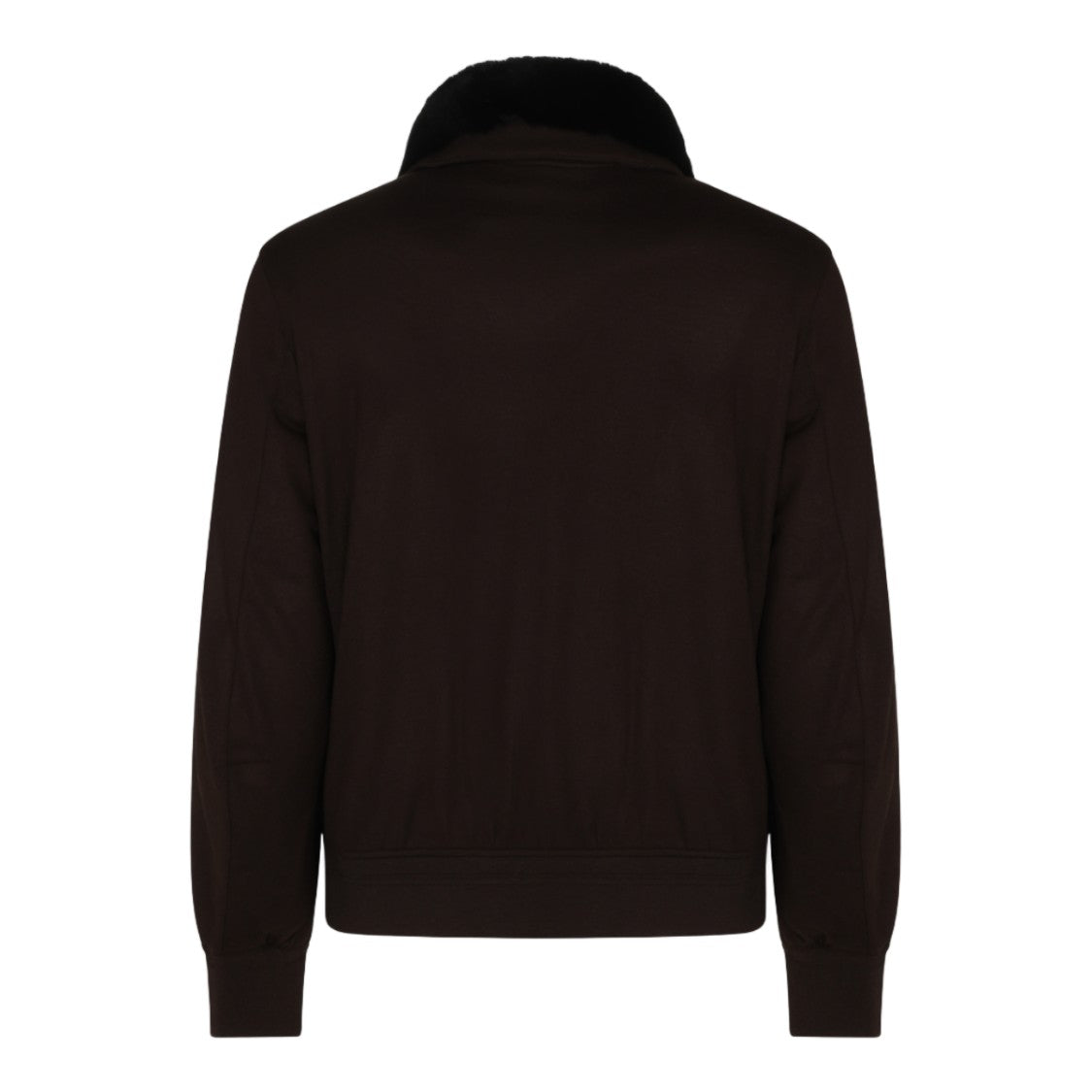 Montecore Minimalist Plush Collar Ribbed Casual Jacket