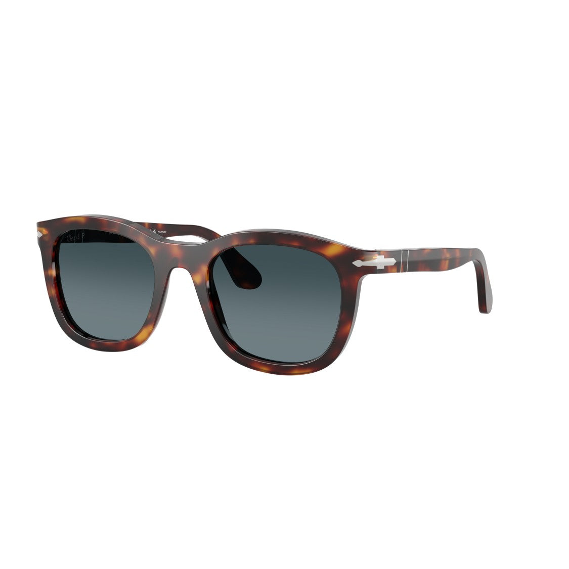 Persol 0Po3395s Tortoiseshell Square Frame Sunglasses With Refined Metallic Detail