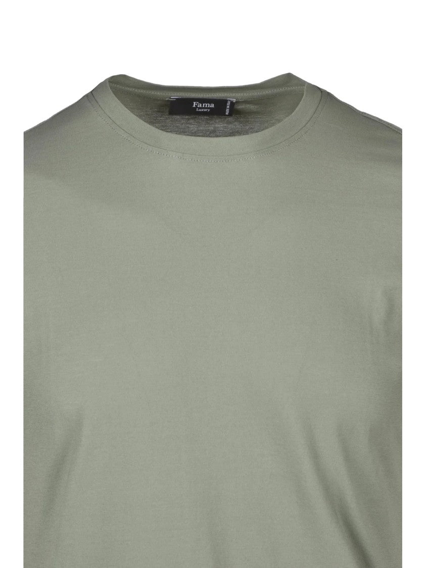 Fama Classic Olive Green Cotton T-Shirt