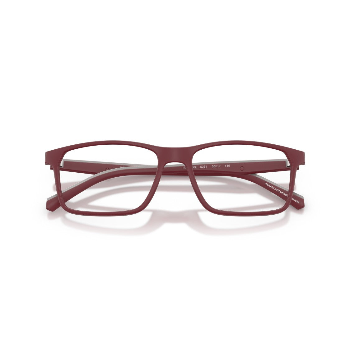 Emporio Armani 0Ea3266u Matte Finish Rectangular Eyeglass Frames With Rounded Edges