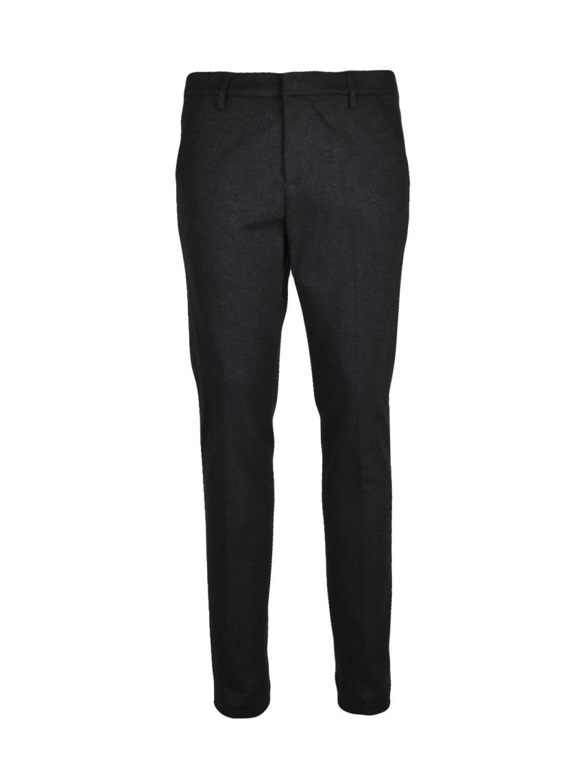Dondup Grey Viscose-Blend Gaubert Low-Waist Formal Pants