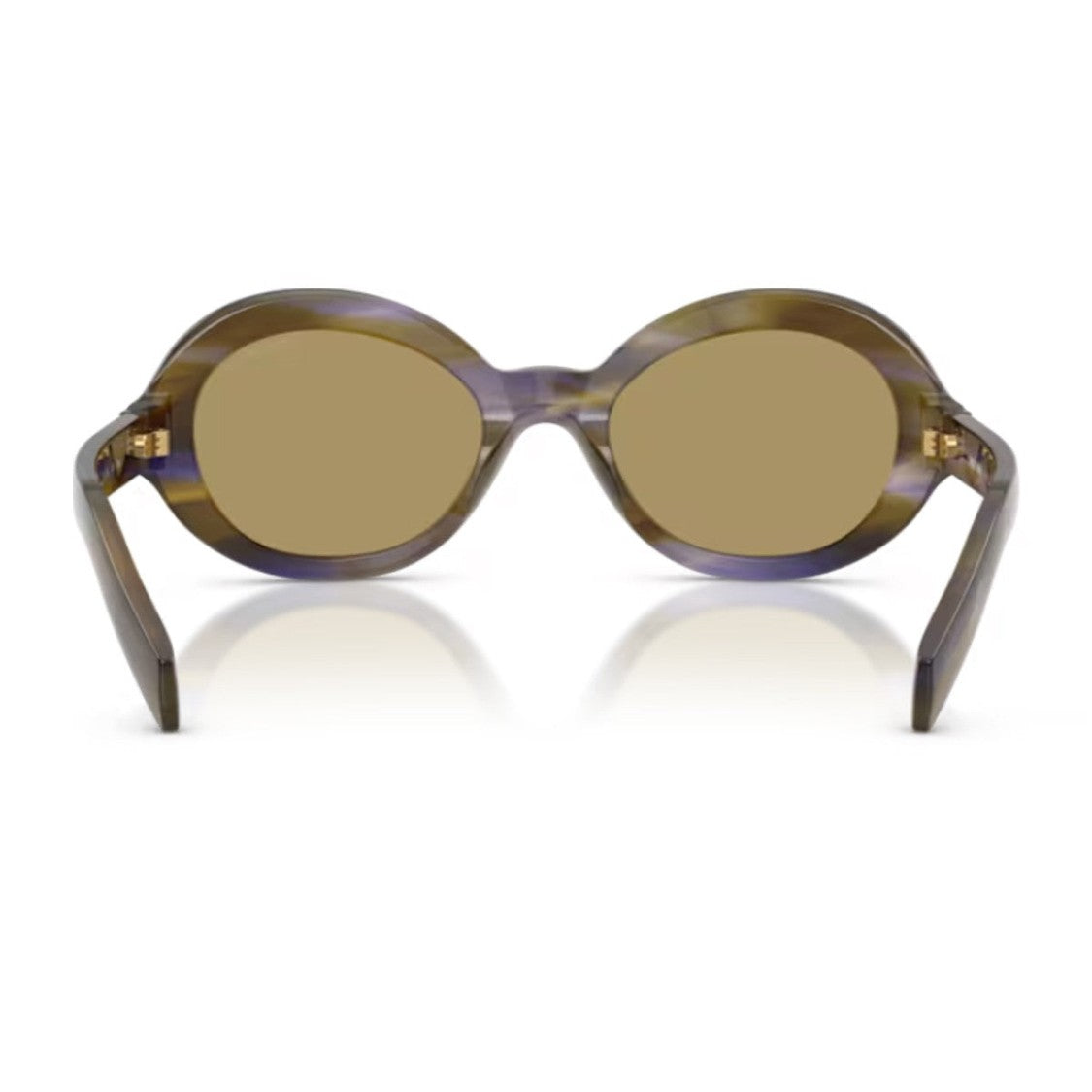 Prada Laguna Striped Acetate Round Sunglasses