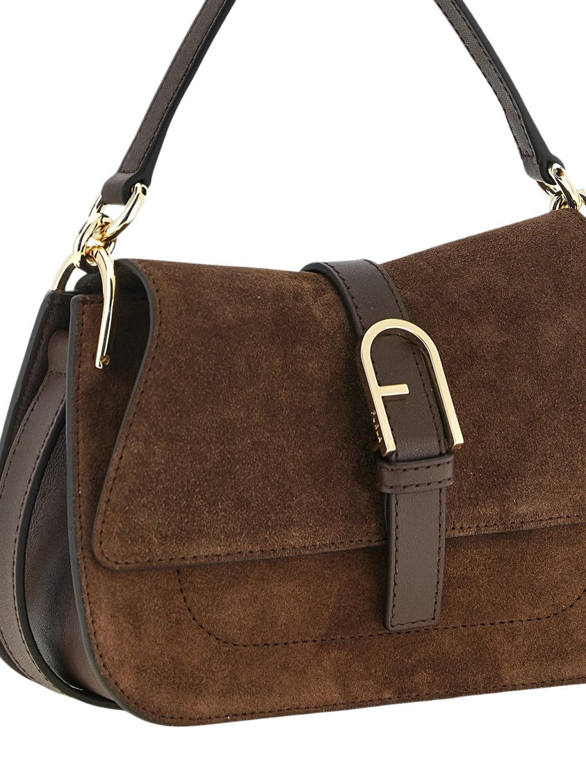 Furla Flow Mini Suede-Leather Handbag