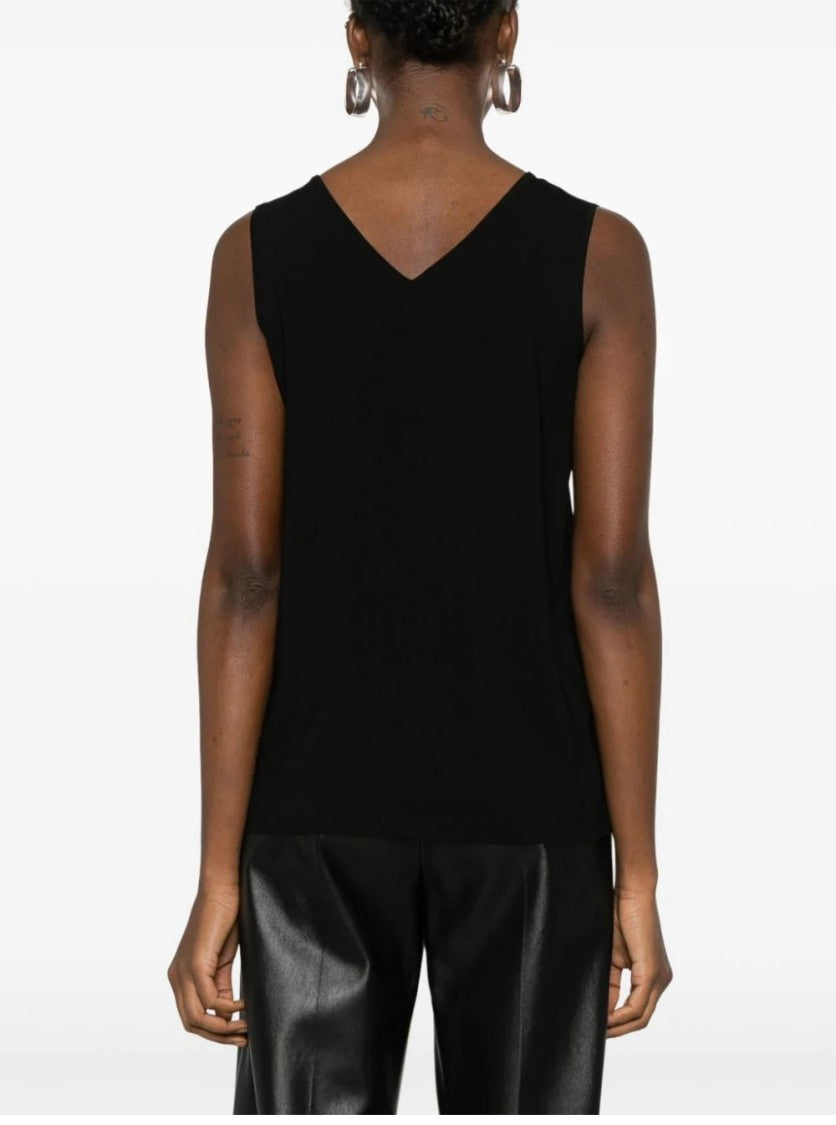Fabiana Filippi Black V-Neck Top