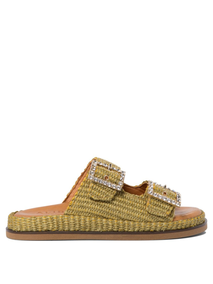 Alibi Woven Raffia Sandals