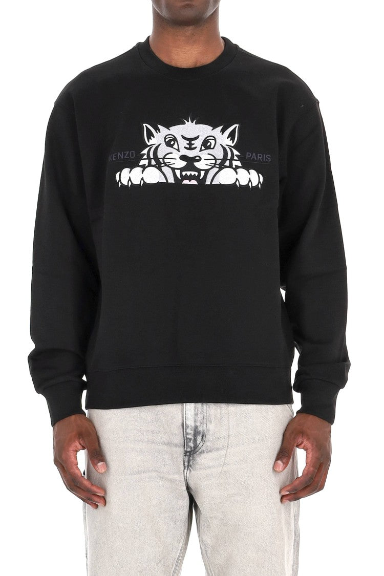 Kenzo Happy Tiger Cotton Crewneck Sweatshirt