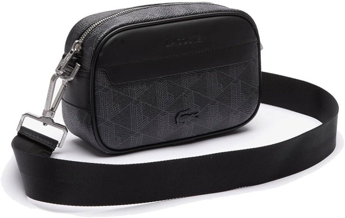Lacoste Compact Crossbody Bag With Textured Monogram Design