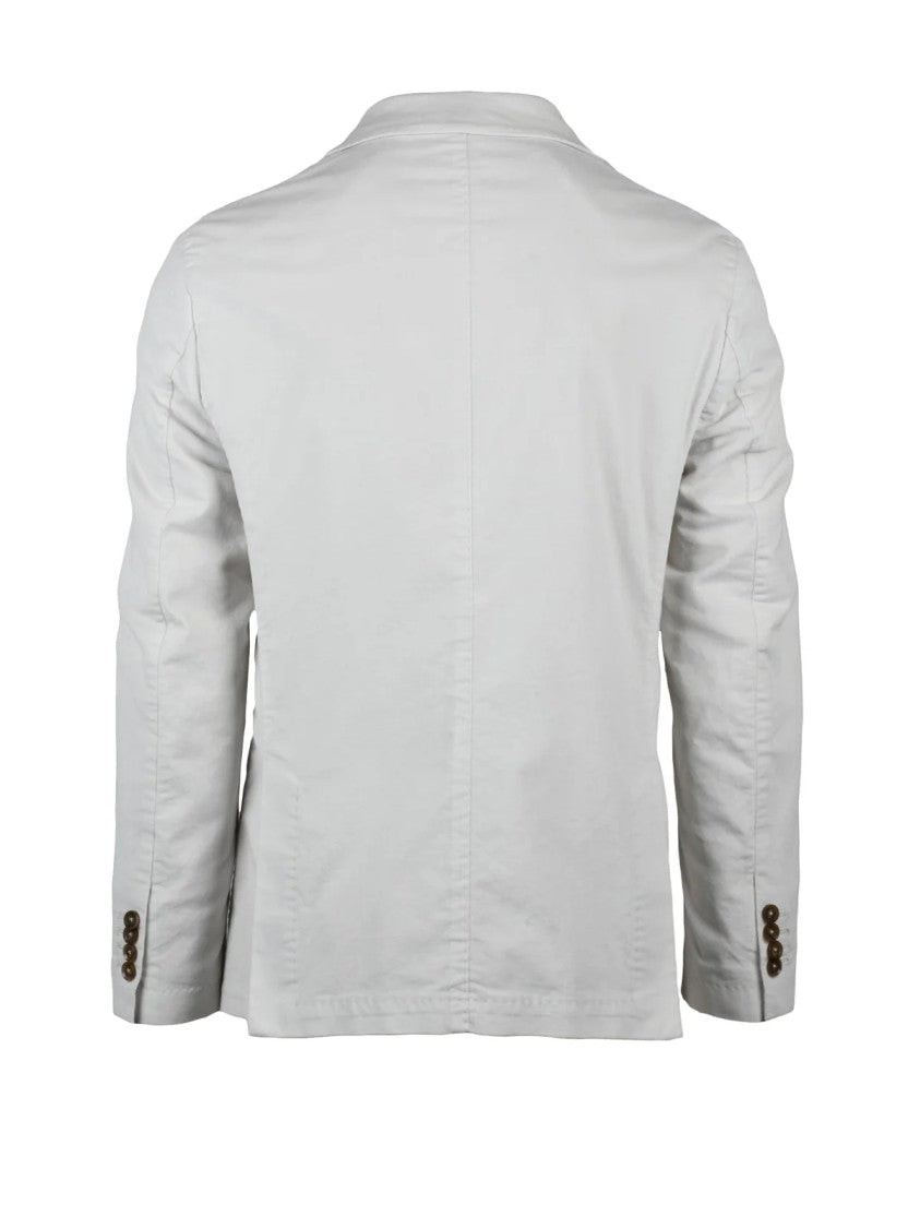 Paoloni Velvet Jacket With Tailored Fit And Button Closure