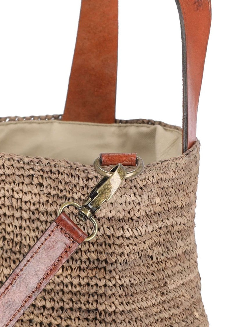 Ibeliv Brown Rafia Tote Bag