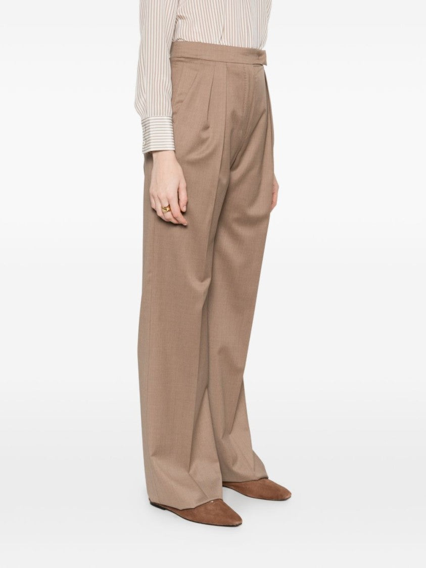 Max Mara High-Waisted Trousers With Front Pleats