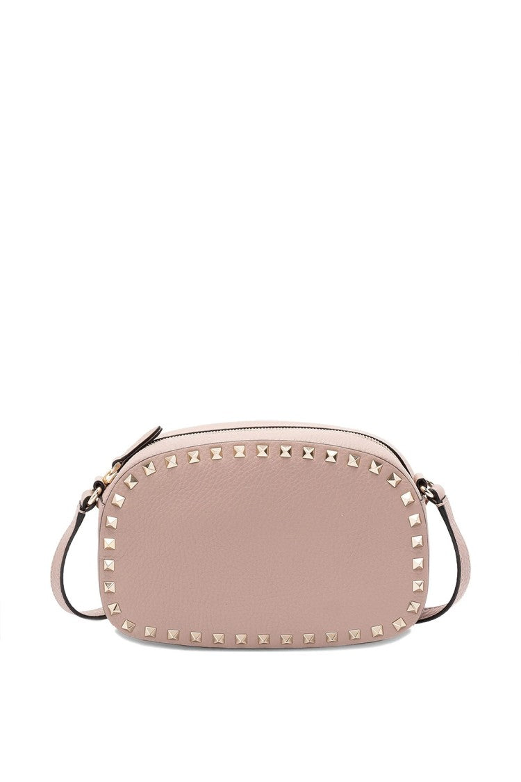 Valentino Garavani Pink Rockstud Trim Adjustable Strap Leather Shoulder Bag