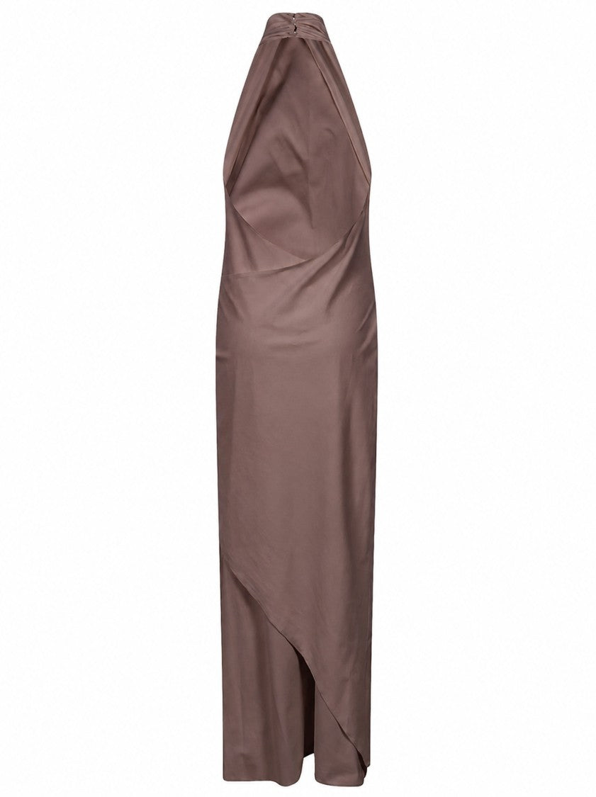 Hamoulet Soft Mauve Halter Long Dress