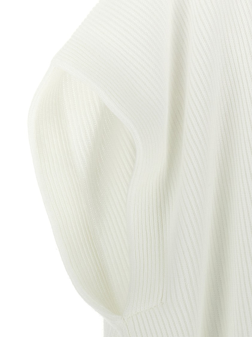 Brunello Cucinelli Layered English Rib Knit Cardigan