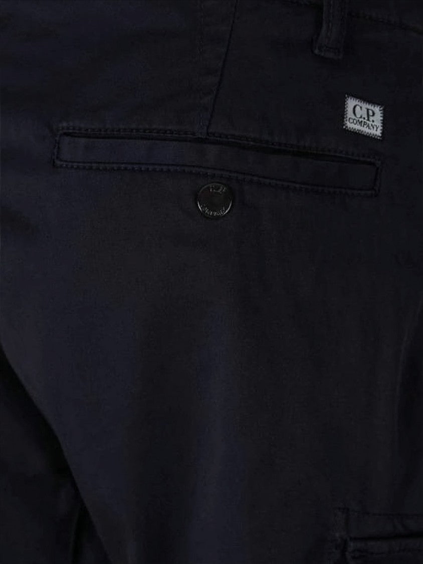 C.P. Company Sleek Tailored Straight Pants With Functional Cargo Pockets