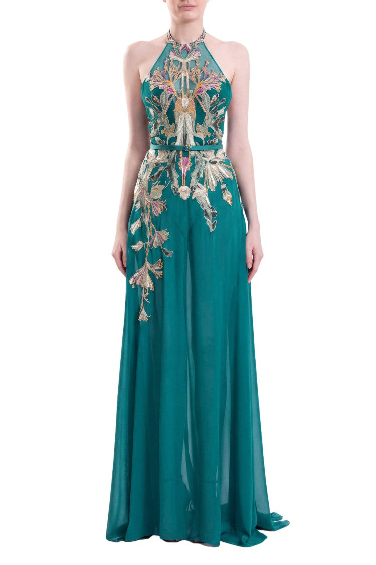 Saiid Kobeisy Embroidered Georgette Dress