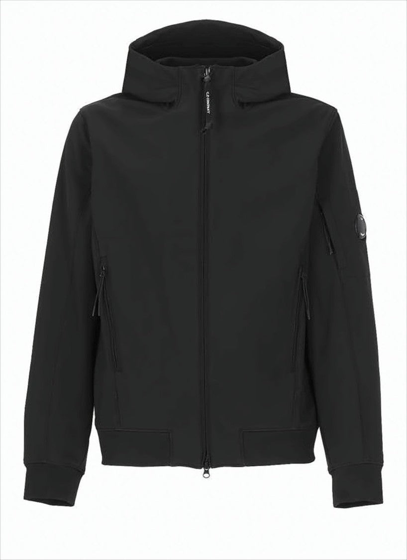 C.P. Company Fitted Black Jacket With Hood And Zippered Pockets