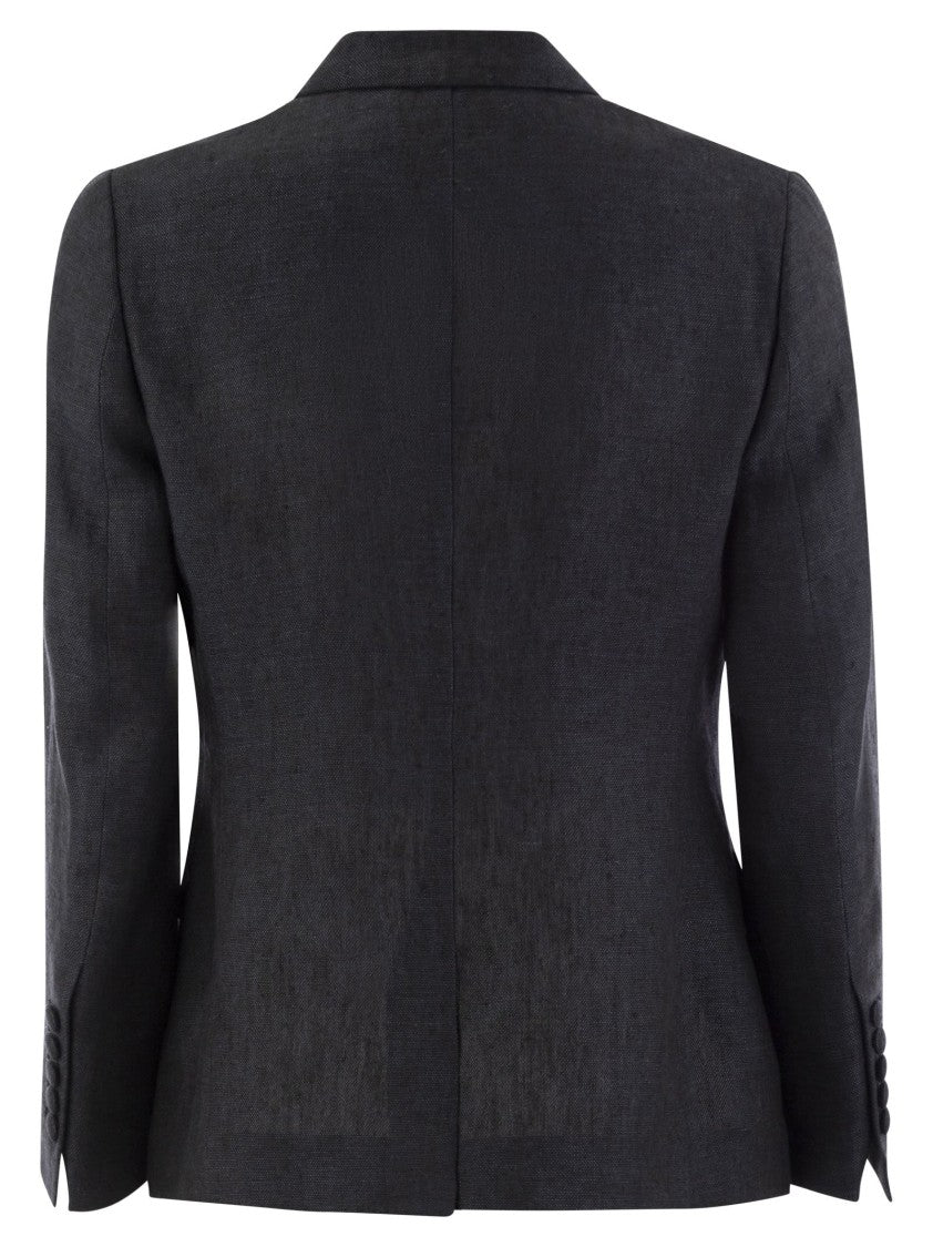 Saulina Anna - Double-Breasted Linen Jacket