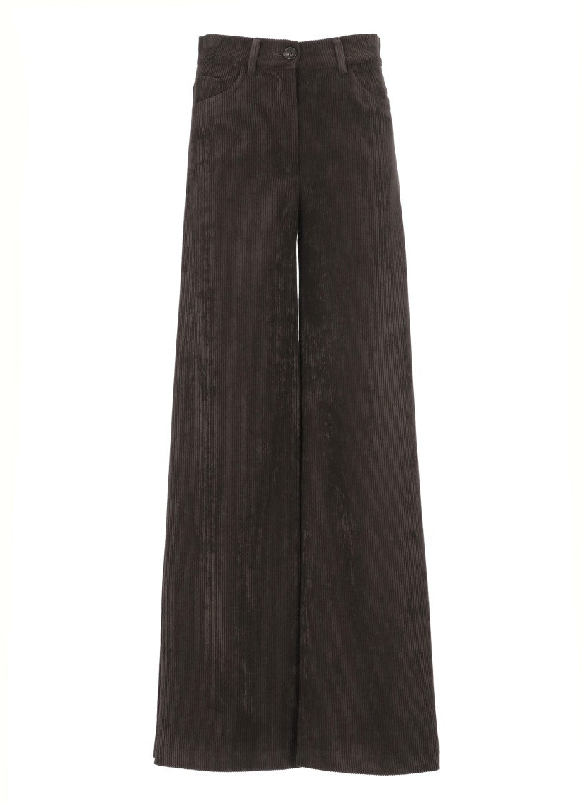 D. Exterior Brown Corduroy Palazzo Pants